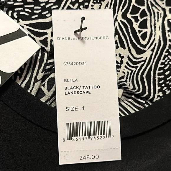 Diane Von Furstenberg Black and White Top - Picture 5 of 9
